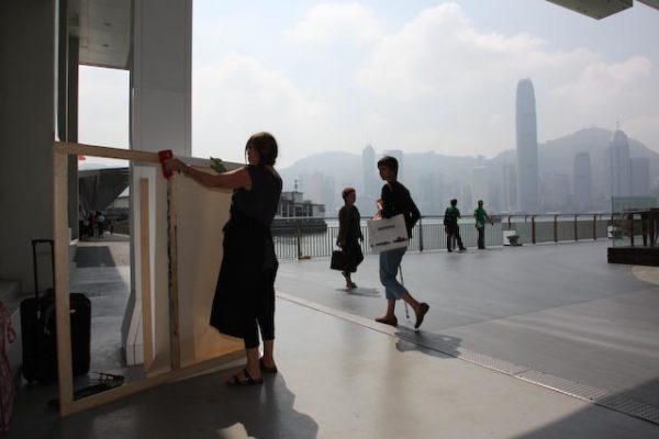 Peinture de Hoing Kong Island depuis Ocean Terminal