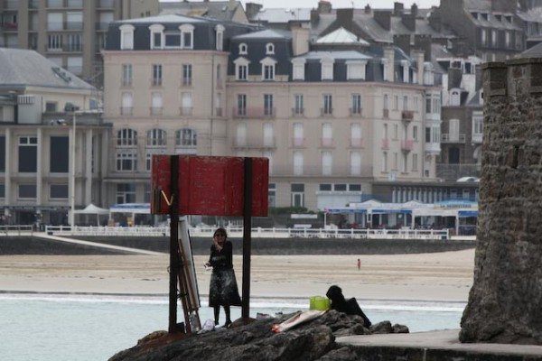 Peinture en direct de Dinard par Michelle AUBOIRON