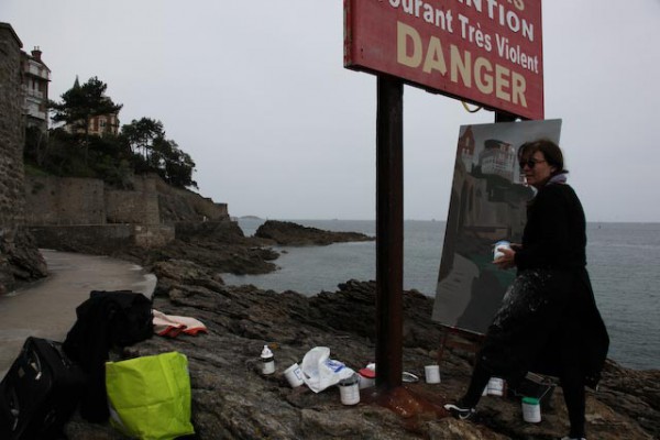 Peinture en direct de Dinard par Michelle AUBOIRON